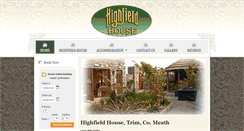 Desktop Screenshot of highfieldguesthouse.com
