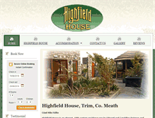 Tablet Screenshot of highfieldguesthouse.com